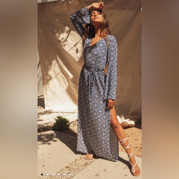 Lulus Mandala Daydream Blue Print Maxi Dress - Picture 2 of 8